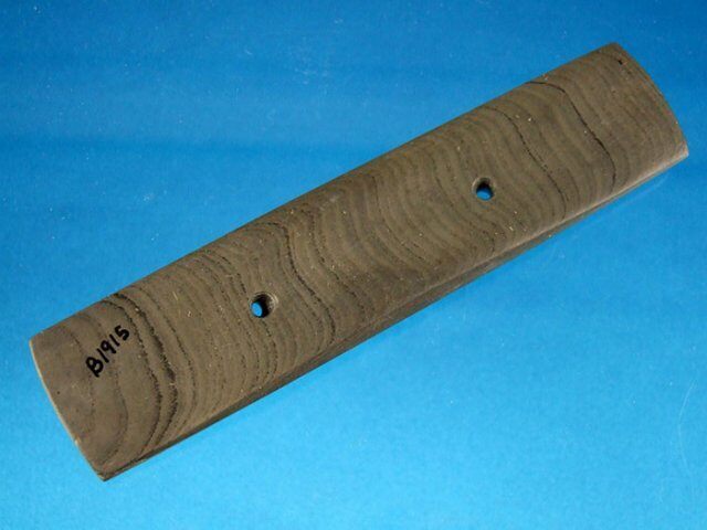 116. 4 15/16 Ohio Banded Slate Hopewell Gorget. G-10+ $5500.00
