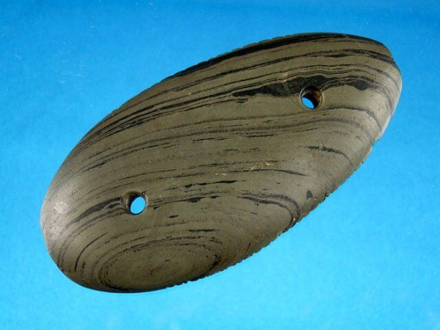 033. 3 3/4 Indiana Banded Slate Elliptical Gorget. G-9 $1250.00 SOLD