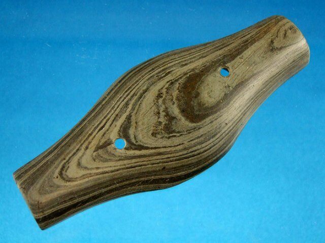 083. 4 1/4 Ohio Banded Slate Adena Expanded Center Gorget. G-10+ $4200.00